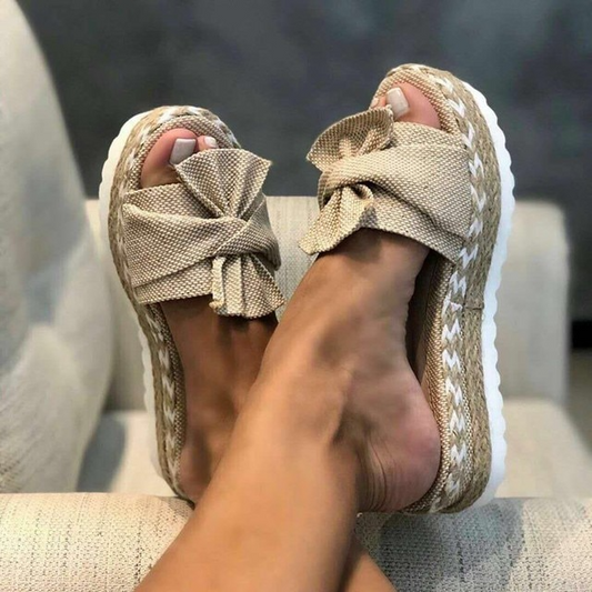 Vesperia | Women's Bow Detail Wedge Sandals