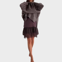 Bonnie – Oversized Knit and Lace Dress Set
