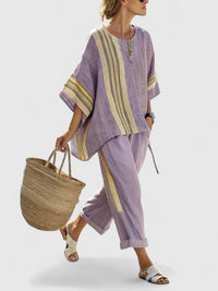 Rosavina | Comfortable Two-Piece Set Purple