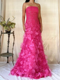 Vintage Silk Petal Gown XS