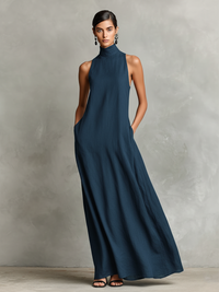 Tiffany - Minimalist Maxi Dress with Pockets