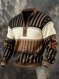 Archer – Retro Contrast Half-Zip Sweatshirt
