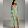 Dress Mint Green Tiered Maxi Dress Color: Green Size: 4