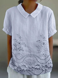 Bea - Floral Embroidered Shirt
