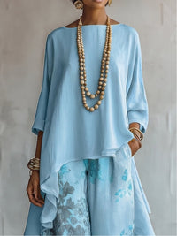 Felicia - Asymmetrical Top and Wide-Leg Trouser Set