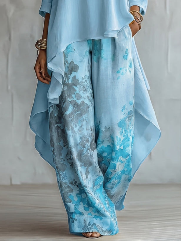 Felicia - Asymmetrical Top and Wide-Leg Trouser Set