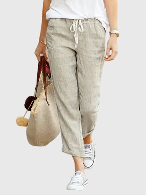 Zanra | Elegant Summer Pants Apricot