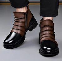 Wesley – Two-Tone Leather Ankle Boots
