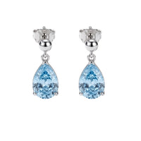 Ice Blue D Teardrop Necklace