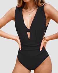 Melusine - Luxury Shaping Swimsuit with Deep V-Neck