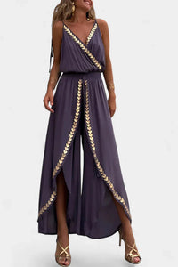 Lavinia – Open Back Elegant Jumpsuit with Gold Details