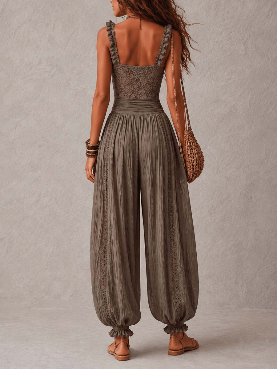 Aurelia - Lace Bandeau and Harem Trouser Set