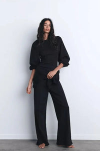 SERENITY | ELEGANT LOUNGEWEAR SET Black
