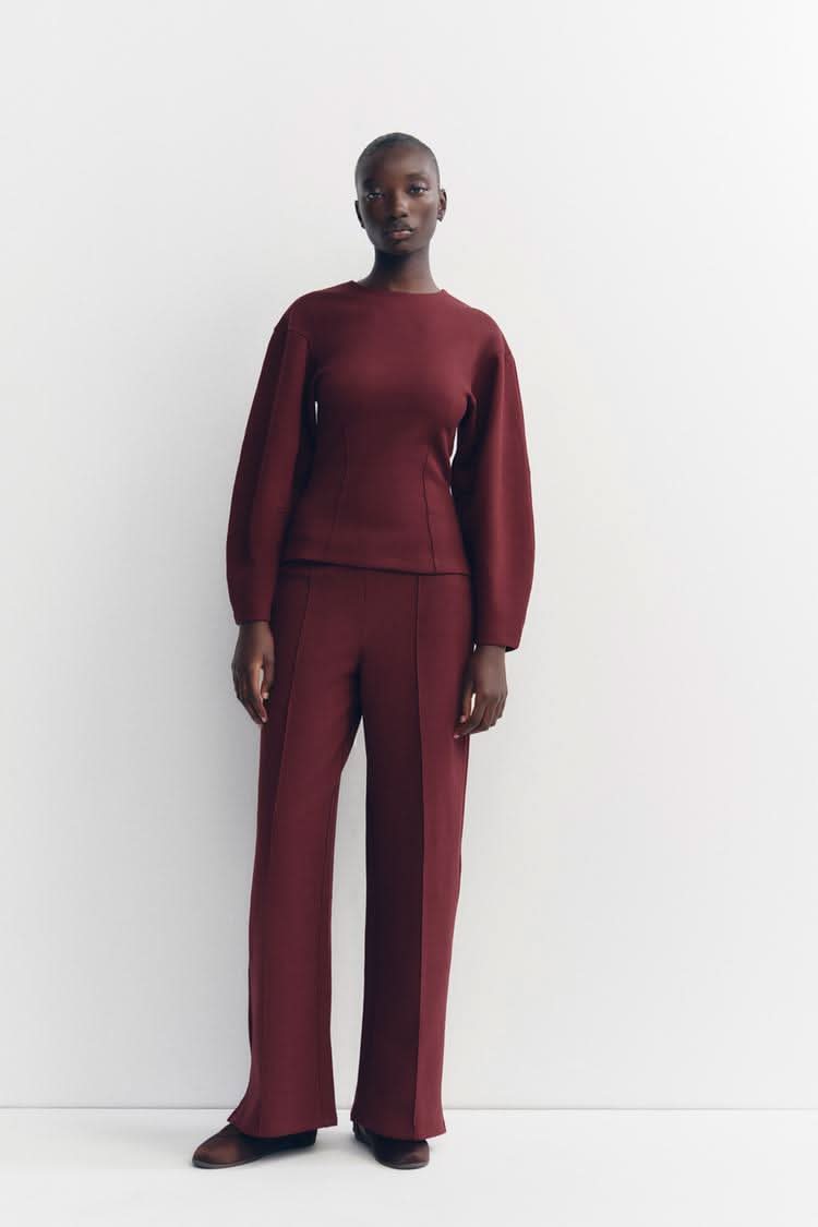 SERENITY | ELEGANT LOUNGEWEAR SET Burgundy