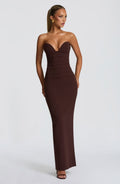 Lindsey Maxi Dress Plum Brown