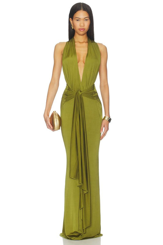 Lovers And Friends Coralie Gown In Chartreuse From .com