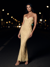SAVANNAH MAXI DRESS Lemon side