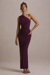 Dalarie Port One Shoulder Gathered Maxi Dress