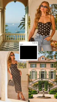 Polka Dot Outfit Inspo Euro Summer Aesthetic Dress