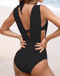 Melusine - Luxury Shaping Swimsuit with Deep V-Neck