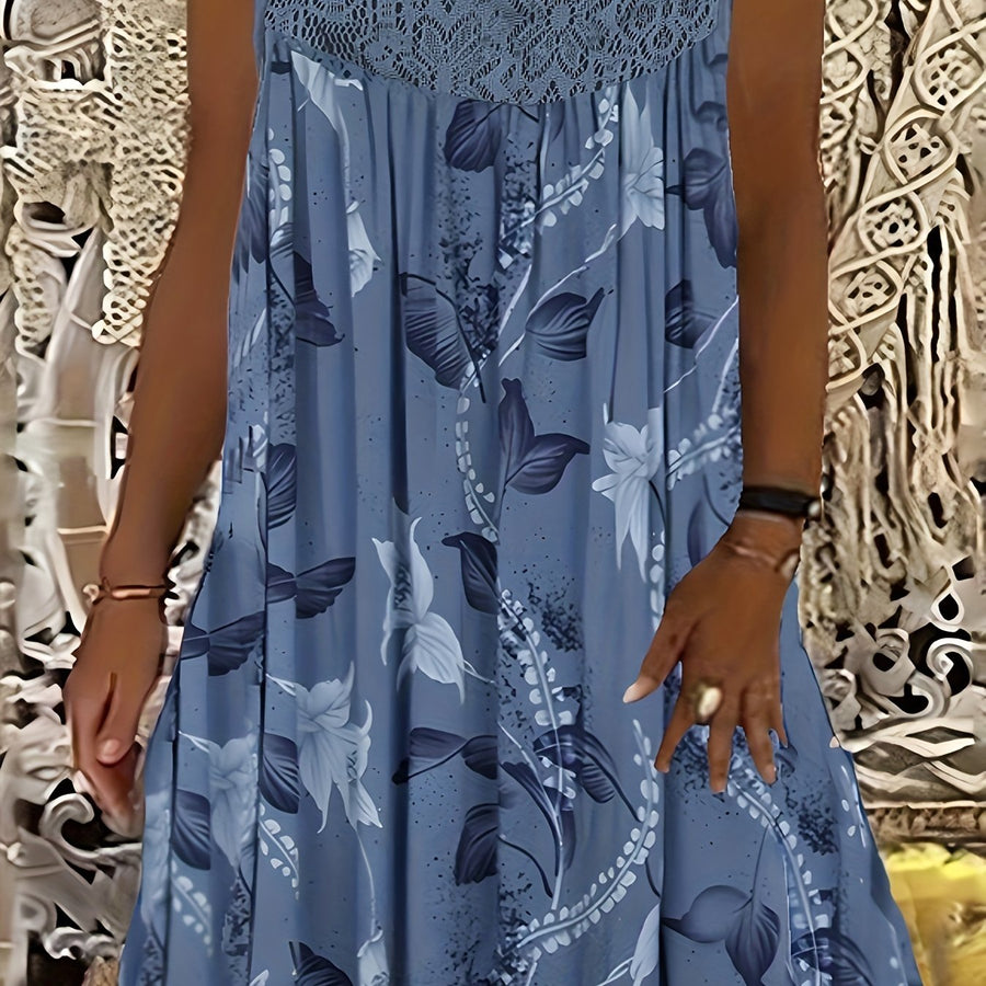 Vivien – Floral Lace Midi Dress