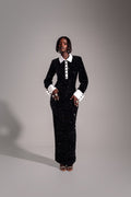 Rei Sequin Maxi Dress In Onyx