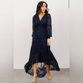 Dress Mayfair High Low Maxi Color: Blue Size: S