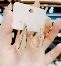 Wrenley – Oval Woven Mesh Earrings
