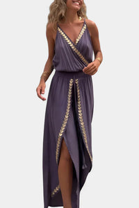 Lavinia – Open Back Elegant Jumpsuit with Gold Details