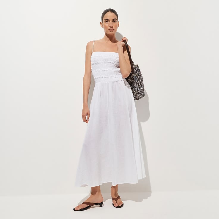 Wave Maxi Dress In Sunny Gauze
