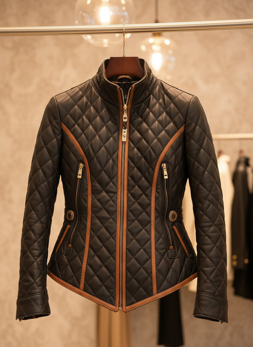 Bethany - Diamond-Quilted Padded Jacket