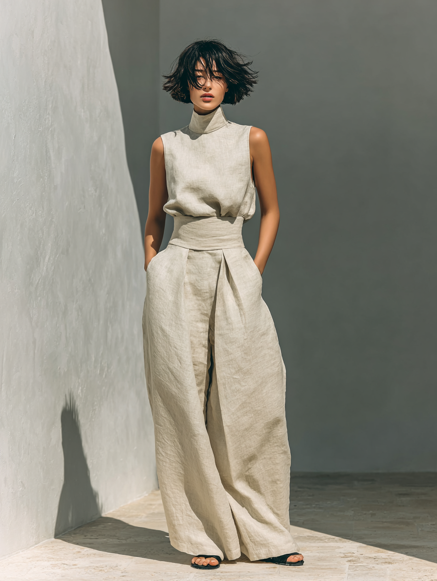 Livia – Cotton & Linen Minimalist Set