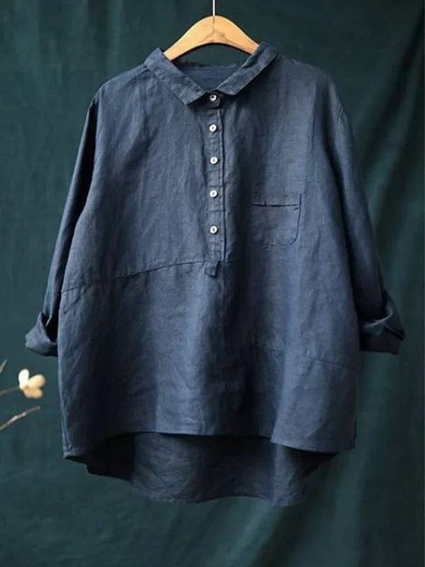 Zinnia - Elegant Linen Summer Blouse