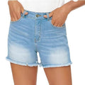 Bianca High-Waisted Frayed Denim Shorts