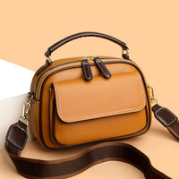 Compact Faux Leather Shoulder Bag - Mireille