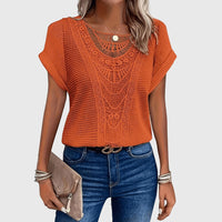 Pearl | Elegant Ibiza Style Blouse Orange