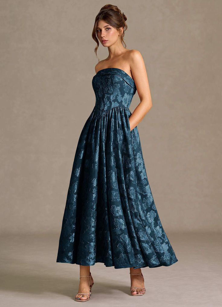 Mila Navy Midi Dress
