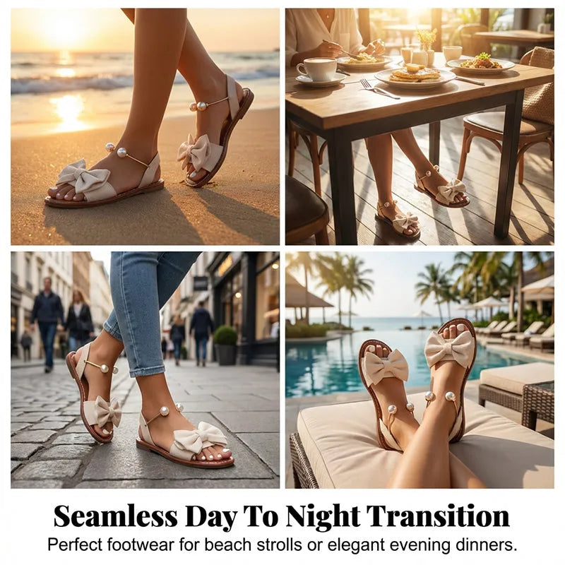 Cambria - Pearl Detail Strap Sandals