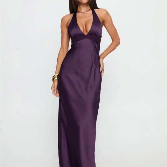Dress Odyssa Halter Maxi Dress Purple Color: Purple Size: Various