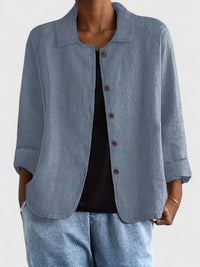Claudine | Sophisticated Top Blue Gray