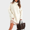White Sweater and White Dress