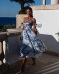 Floral Midi Dress Wedding Guest Dress Summer Outfit Aesthetic Cute