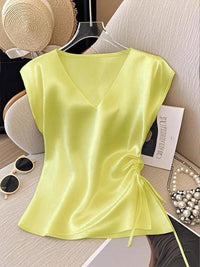 Eirene Flowy V-Neck Satin Top