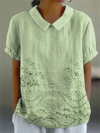 Bea - Floral Embroidered Shirt