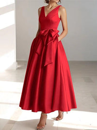 A Line Tea Length Cocktail Dress Party Dress Elegant High Low