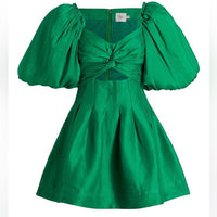 Aje Dress Aje Green Puff Sleeve Mini Dress Color: Green Size: 2