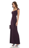 Open Back Bow Maxi Dress In White