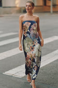 Fleur Strapless Satin Maxi Slip Dress