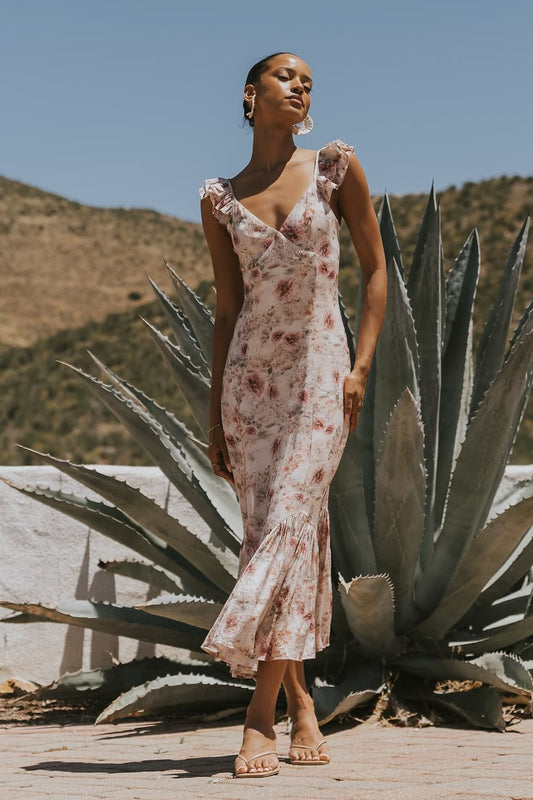 Pink Darcy Floral Maxi Dress