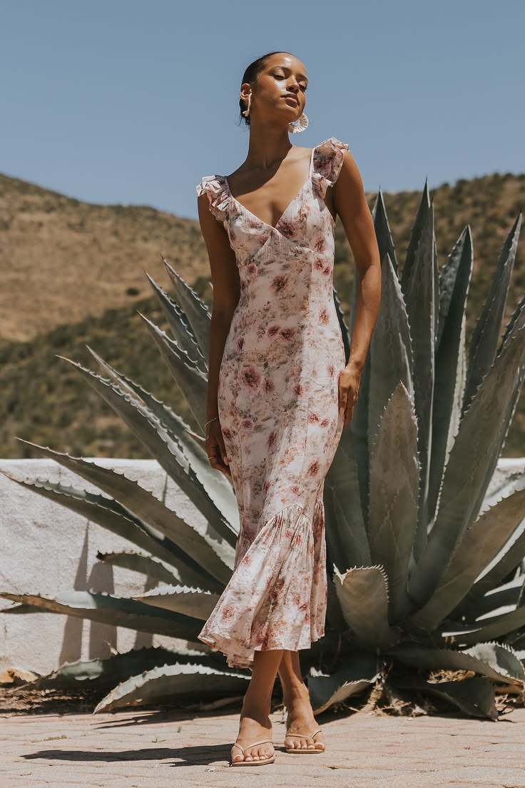 Pink Darcy Floral Maxi Dress